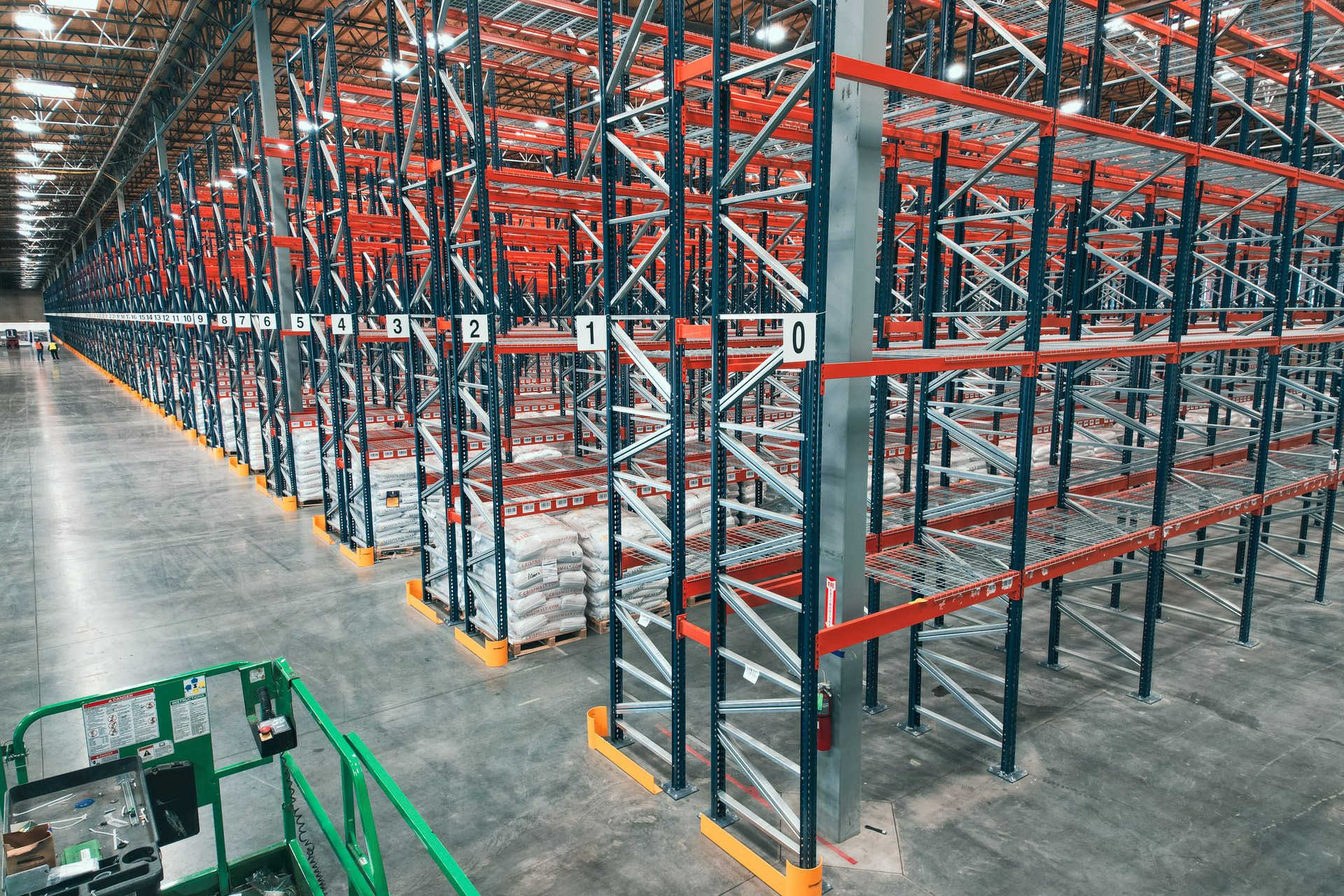 Warehouse pallet rack installation in San Antonio